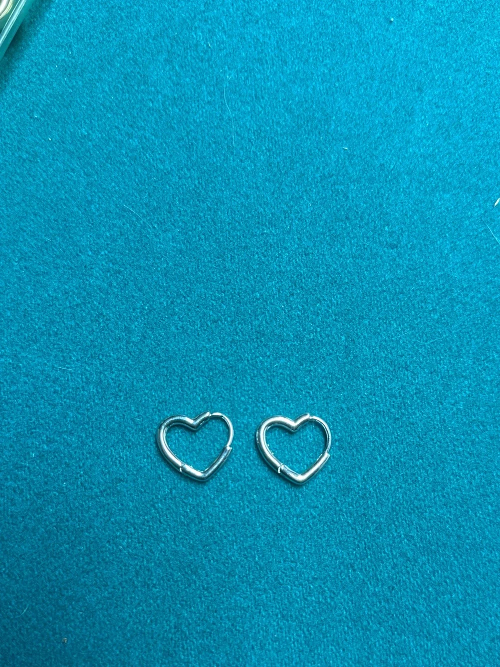 Sterling Forever Elle Heart Hoop Micro Earring
